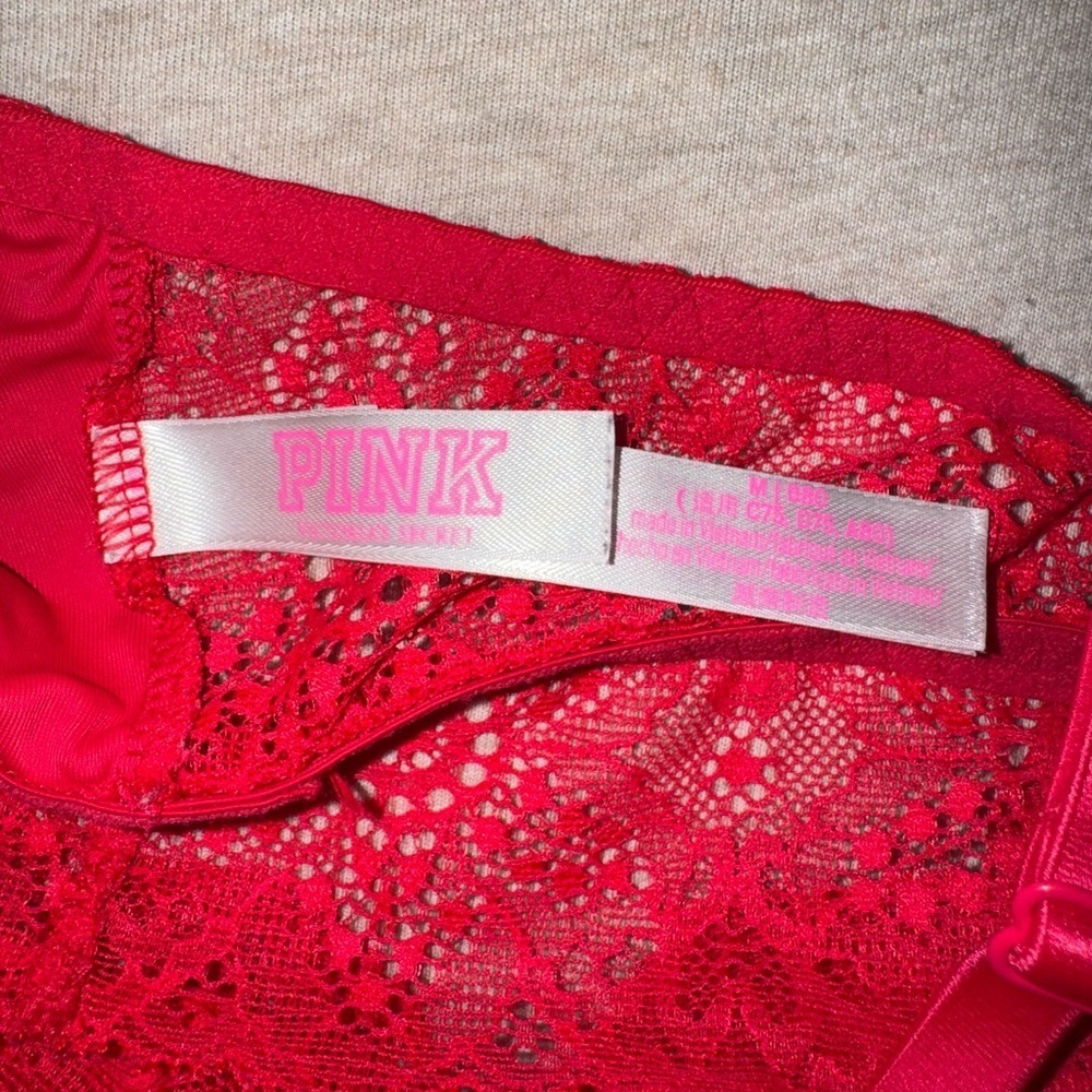 PINK Victoria's Secret Red Lace Bandeau - Picture 5 of 5